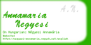 annamaria negyesi business card