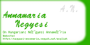 annamaria negyesi business card